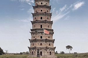 山西临汾市襄汾县灵光寺琉璃塔